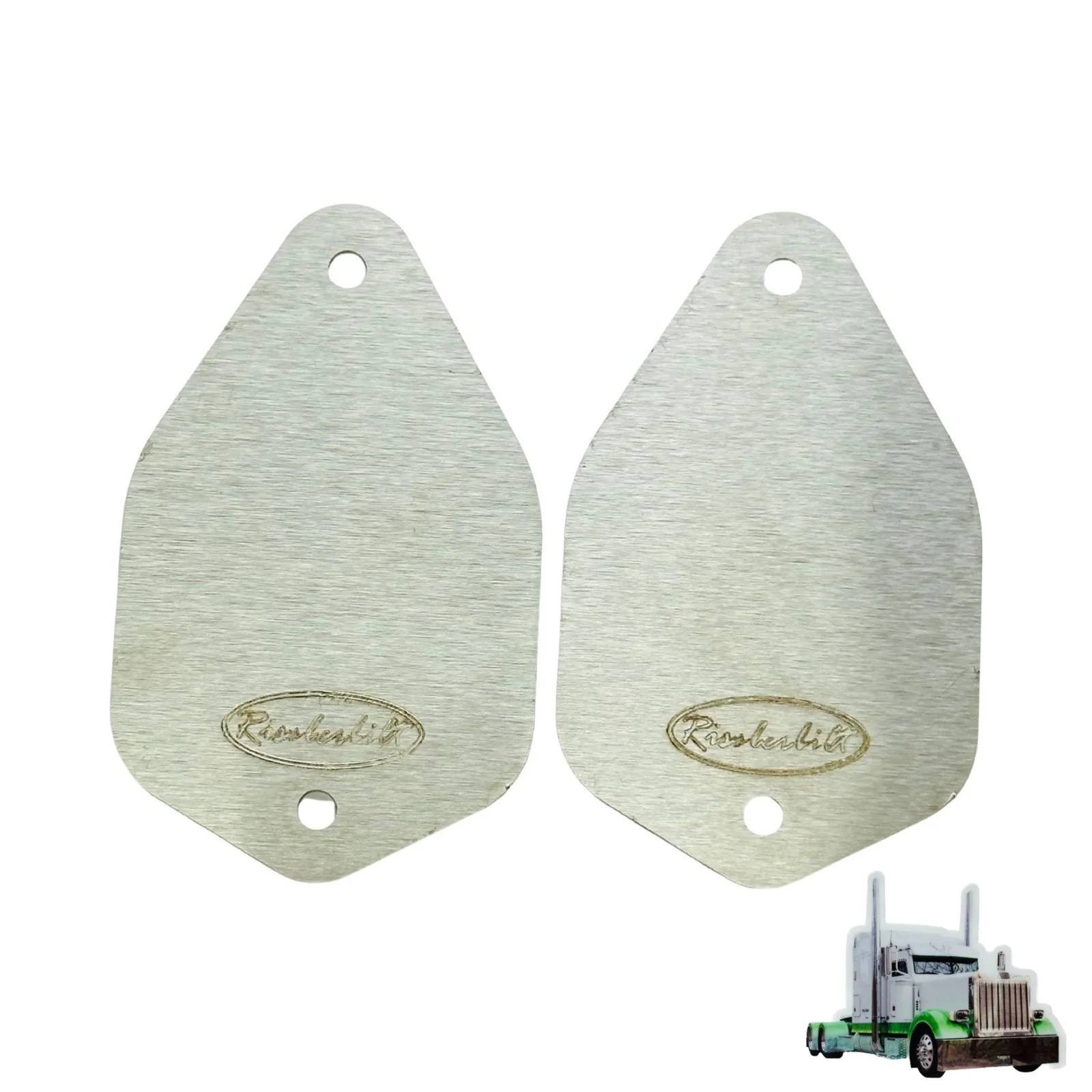 Peterbilt Cab Roof Plates Horn Block Off Plates Stainless Steel Paintable Custom